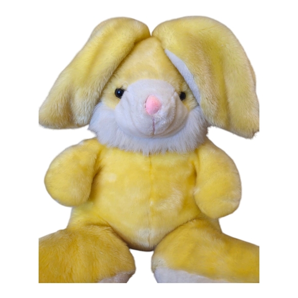 Yellow Plush Bunny with Carrot Feet - Picture 3 of 6